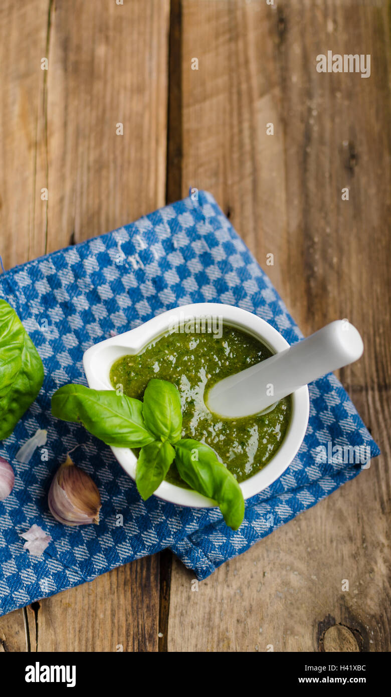 Original Italian pesto from olive oil, basil, nuts, little garlic and ...