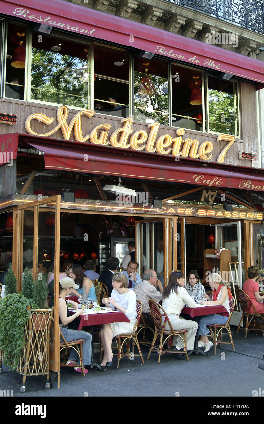 France Paris Boulevard De La Madeleine Street Cafe Europe