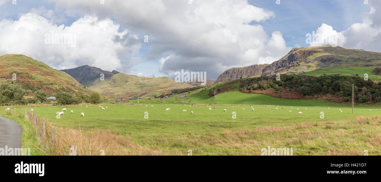 Cwm Pennant valley, Snowdonia National Park, North Wales, UK Stock