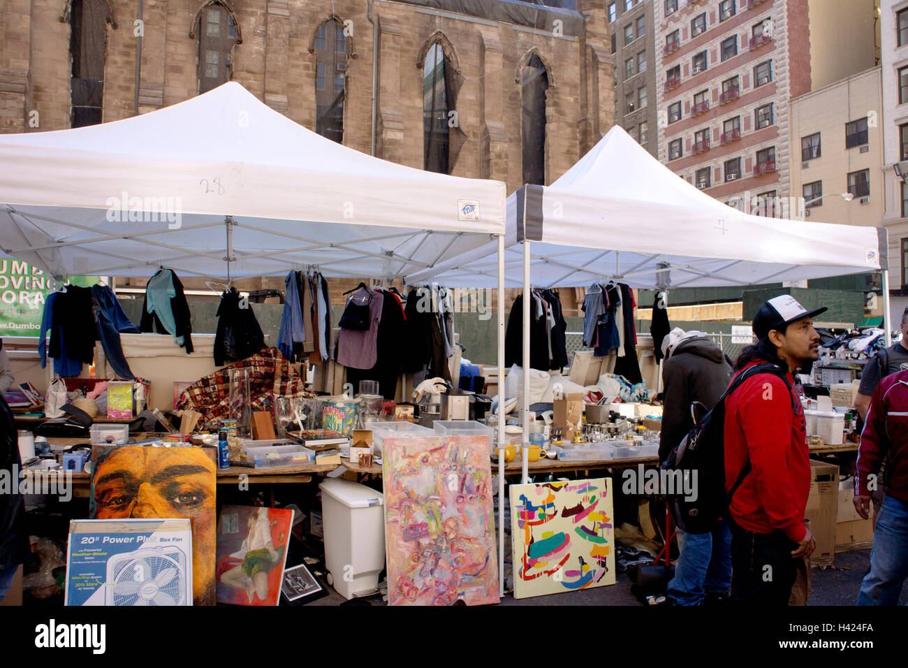 Chelsea flea market in Manhattan, New York. Stock Photo