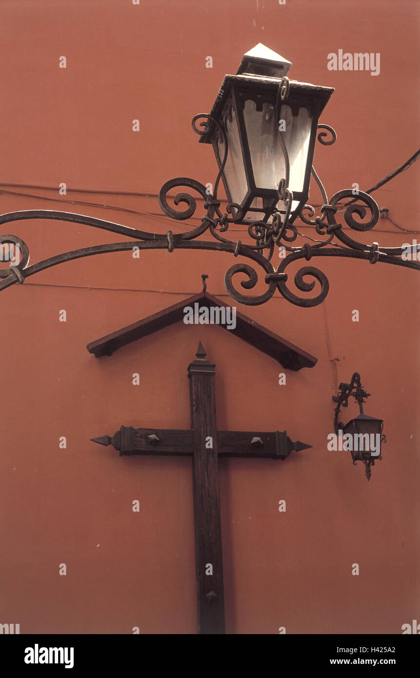 House Wall Detail Holzkreuz Streetlight Wall Buildings House