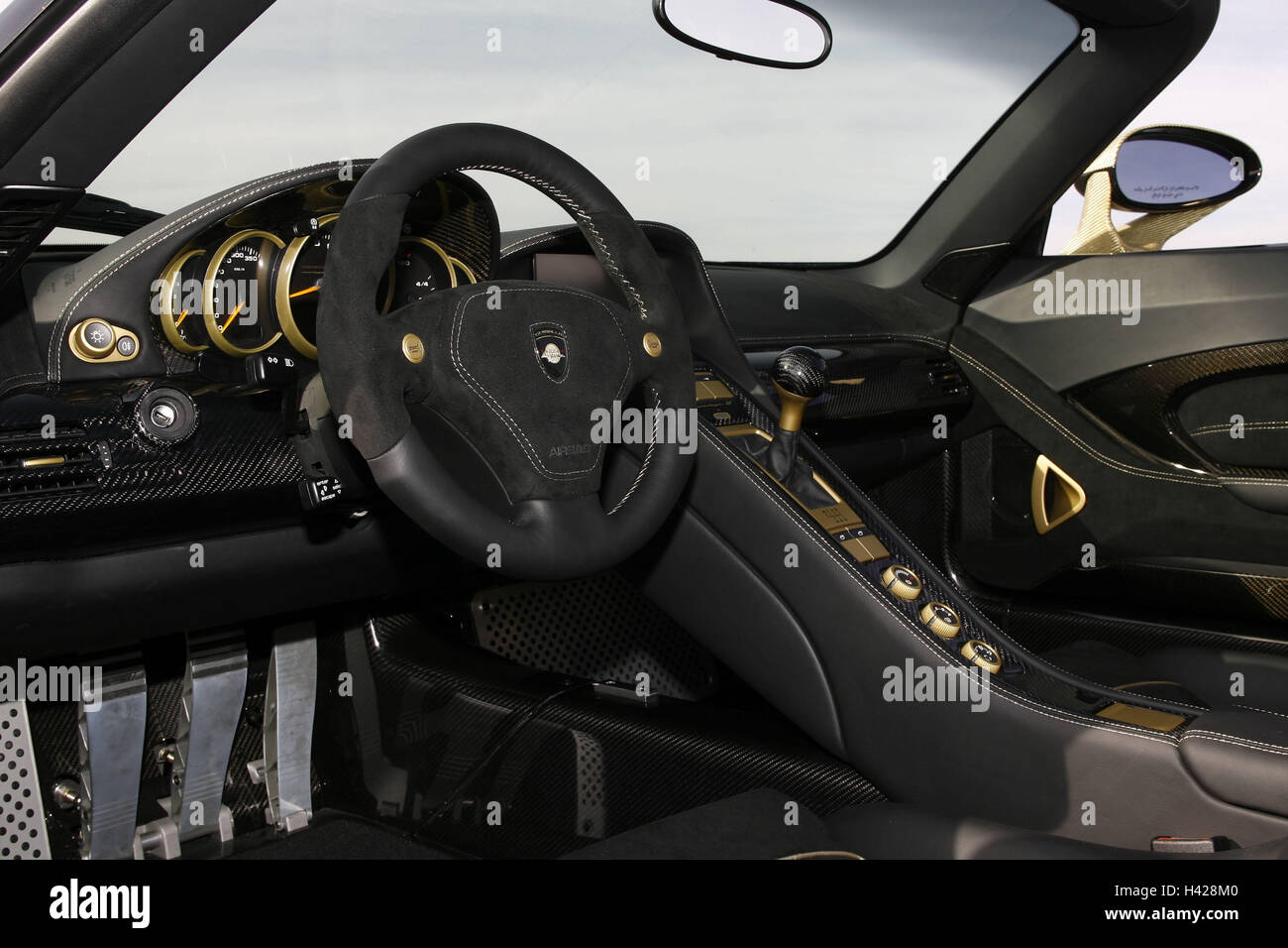 Gemballa Porsche 'Mirage GT', black, interior, cockpit Stock Photo