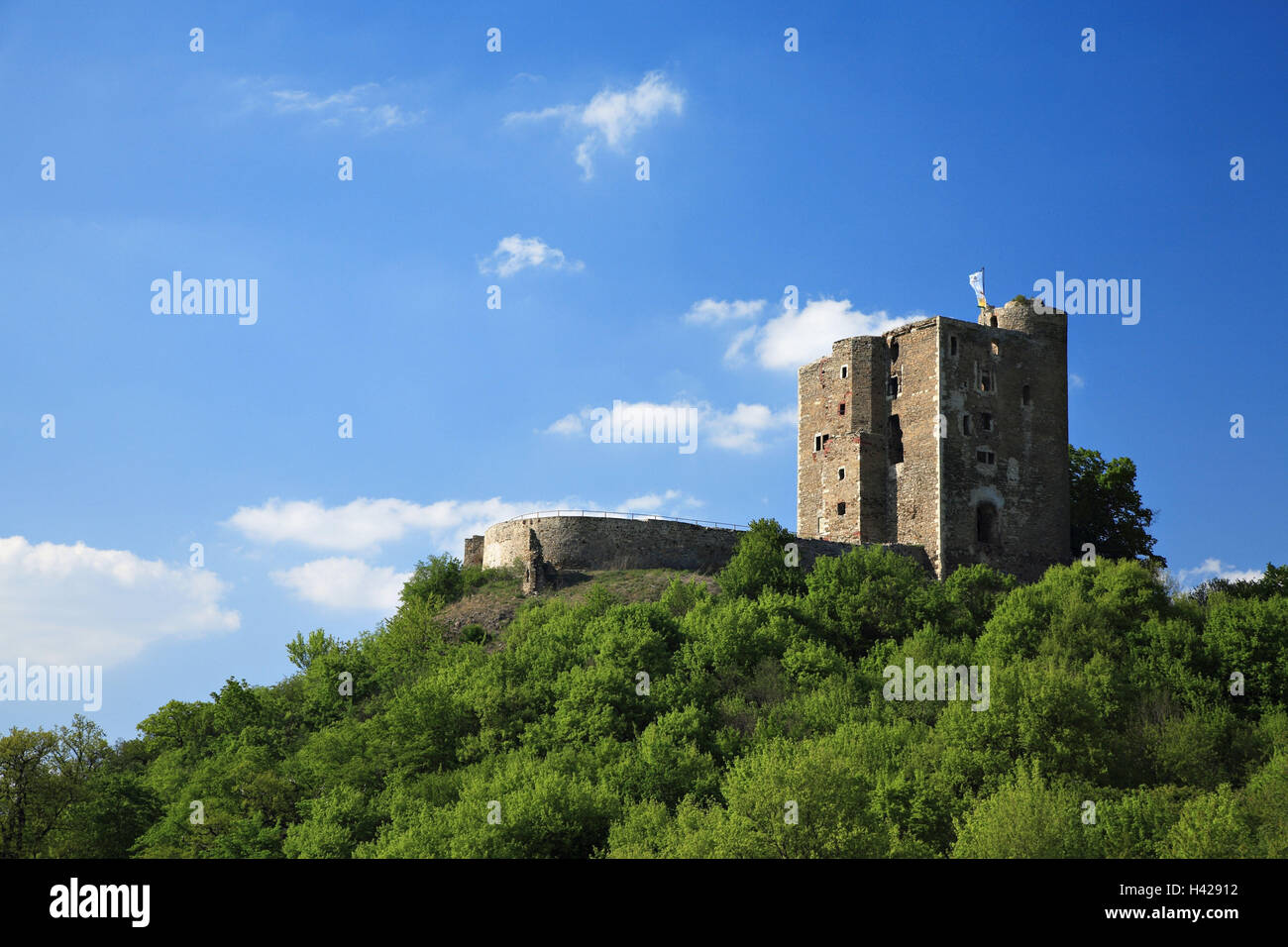 Castle Arnstein, Saxony-Anhalt, Germany, Stock Photo
