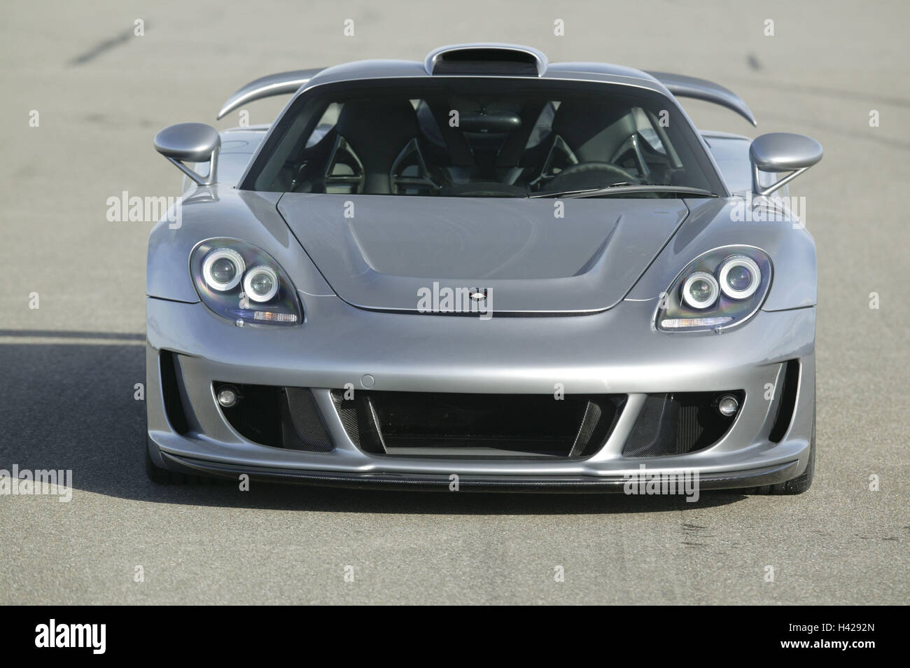 Gemballa Porsche, 'Mirage GT', silver, front view Stock Photo
