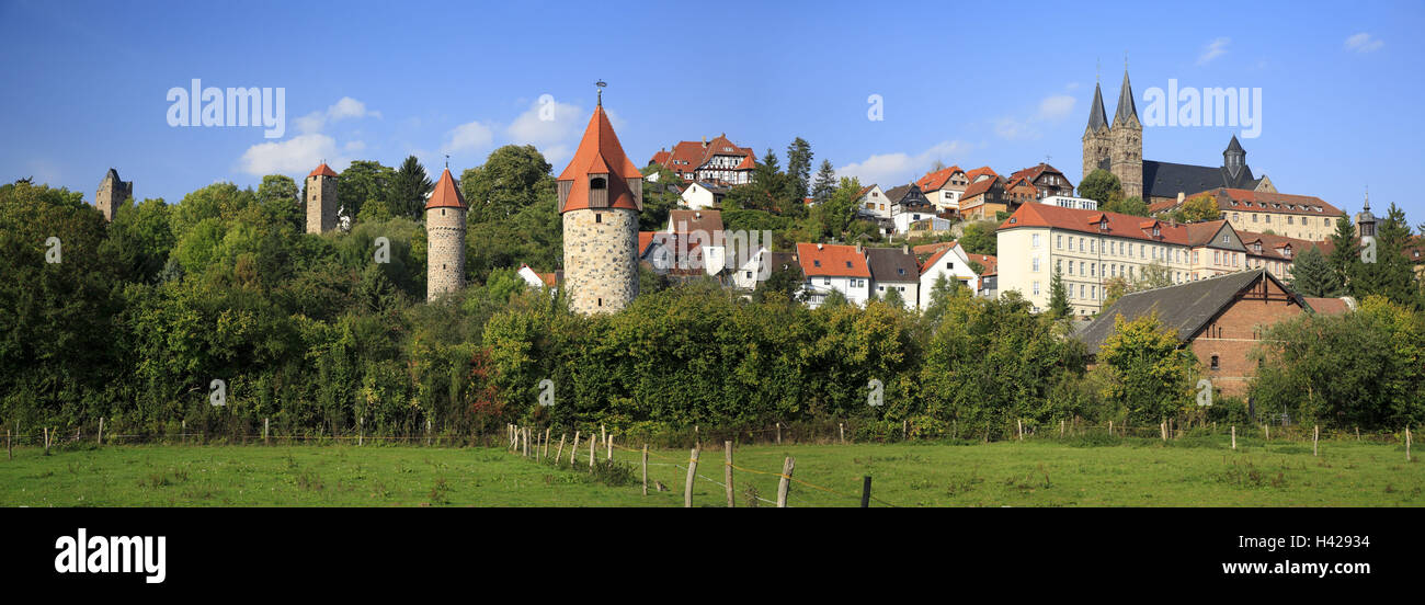 Townscape, Fritzlar, Hessen, Germany, Stock Photo