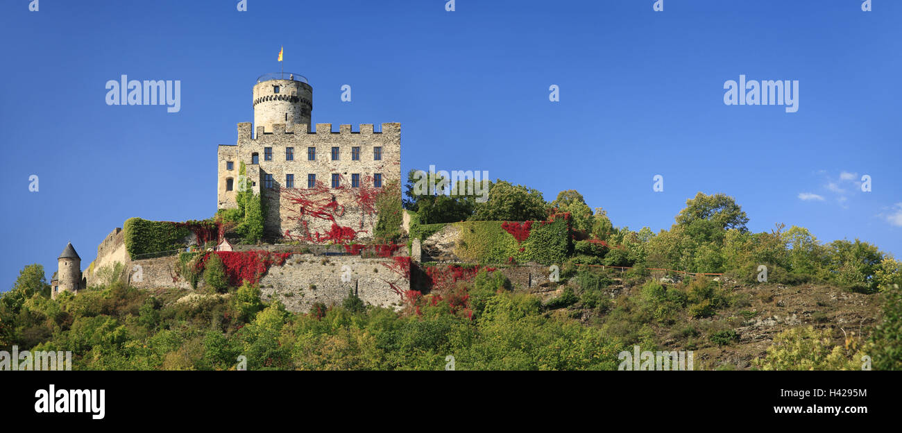 Castle Pyrmont, Rhineland-Palatinate, Germany, Stock Photo
