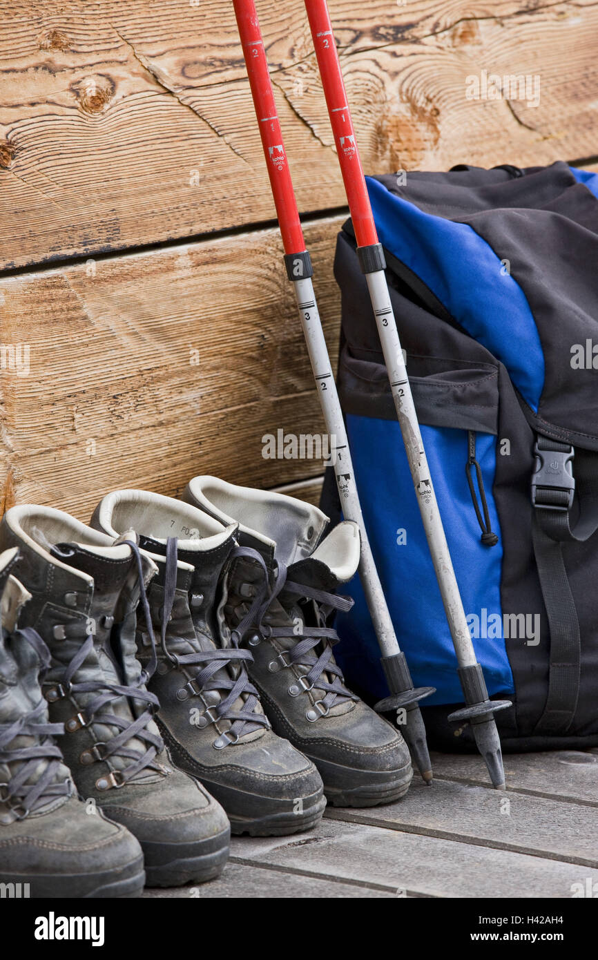 Travelling shoes, backpack, travelling floors, Stock Photo
