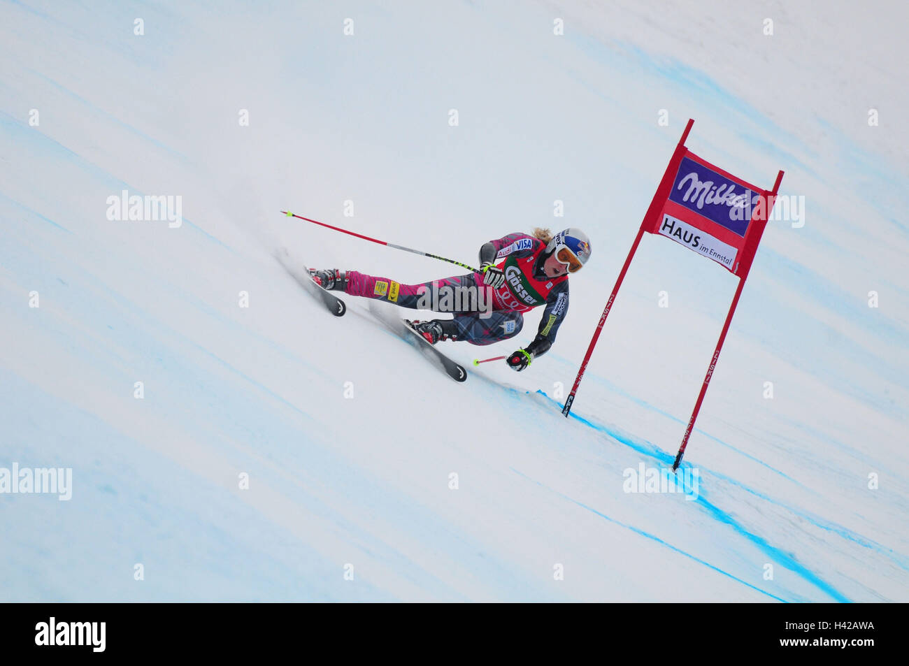 Skiing, ski Alpine, ski racer Lindsey Vonn USA, ski race, no model