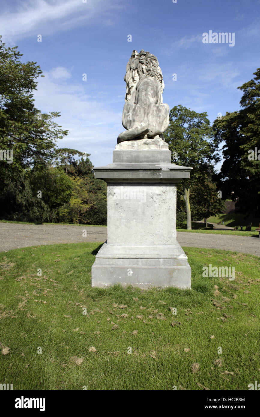 The Netherlands, Holland, Nijmegen, park, lion's sculpture, Stock Photo