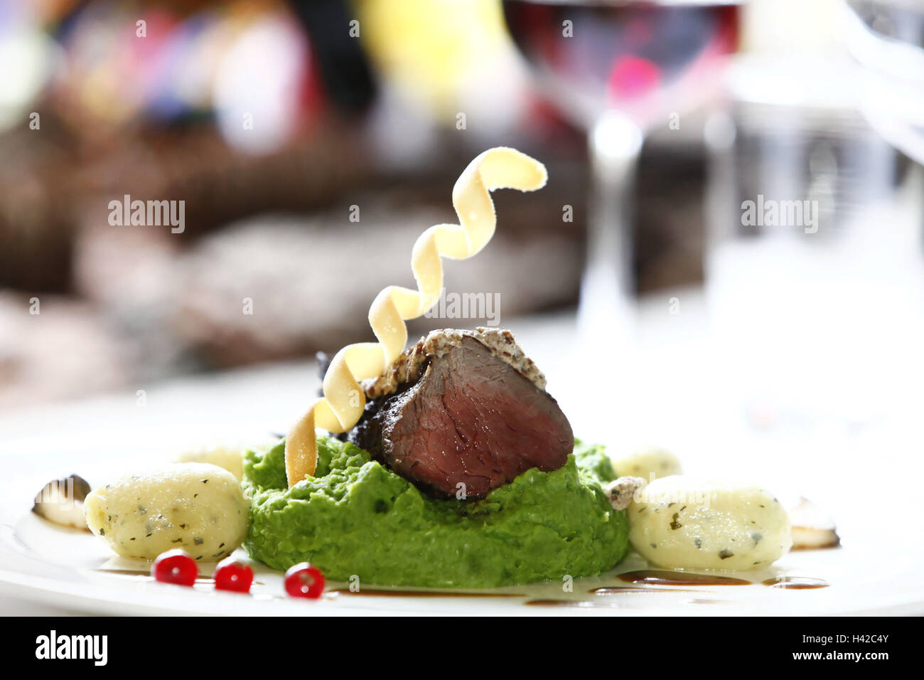 Filet steak, prepared plate, Stock Photo