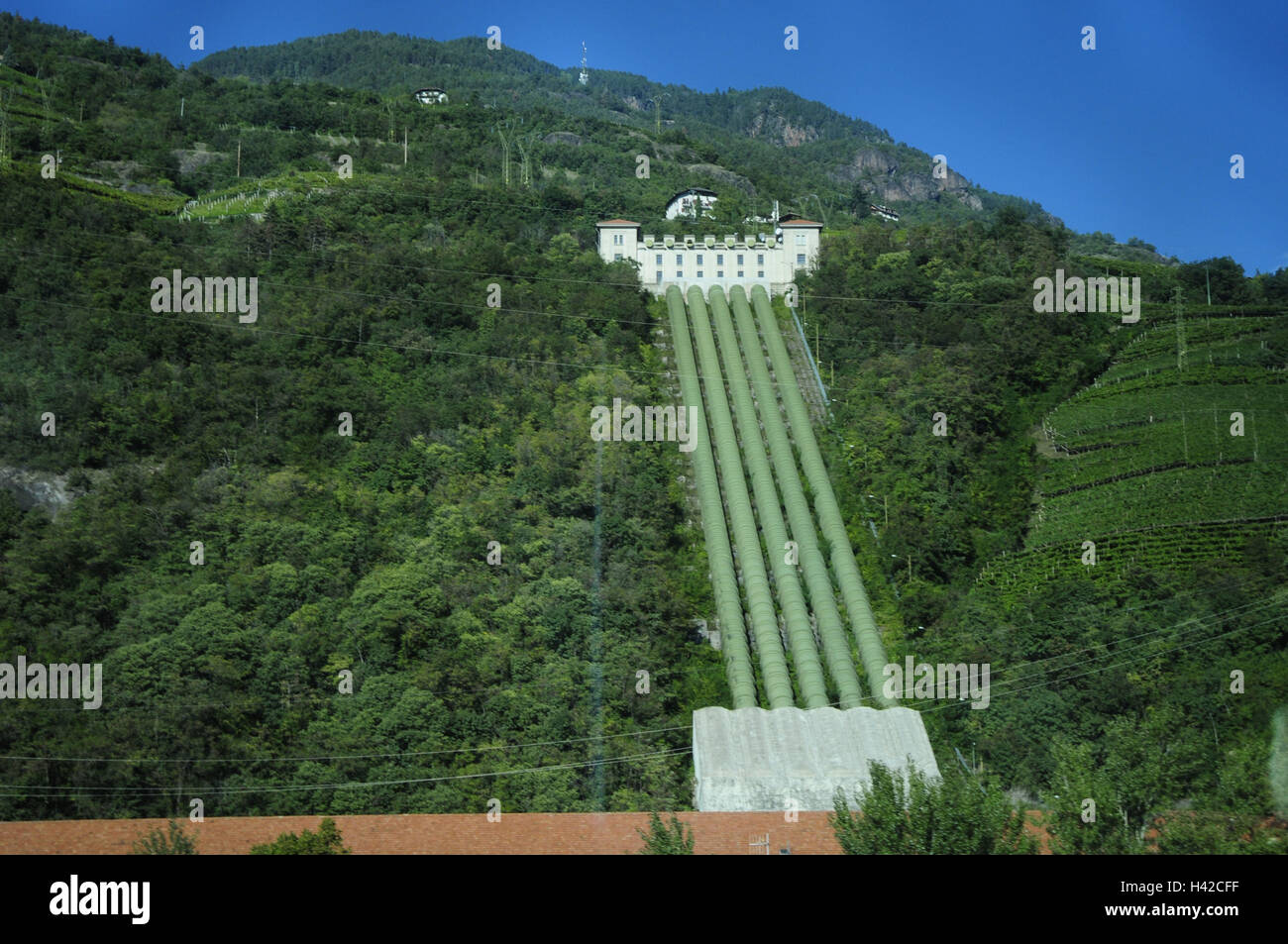 Italy, South Tyrol, Bolzano, hydroelectric power plant, Oskar von Miller, Stock Photo