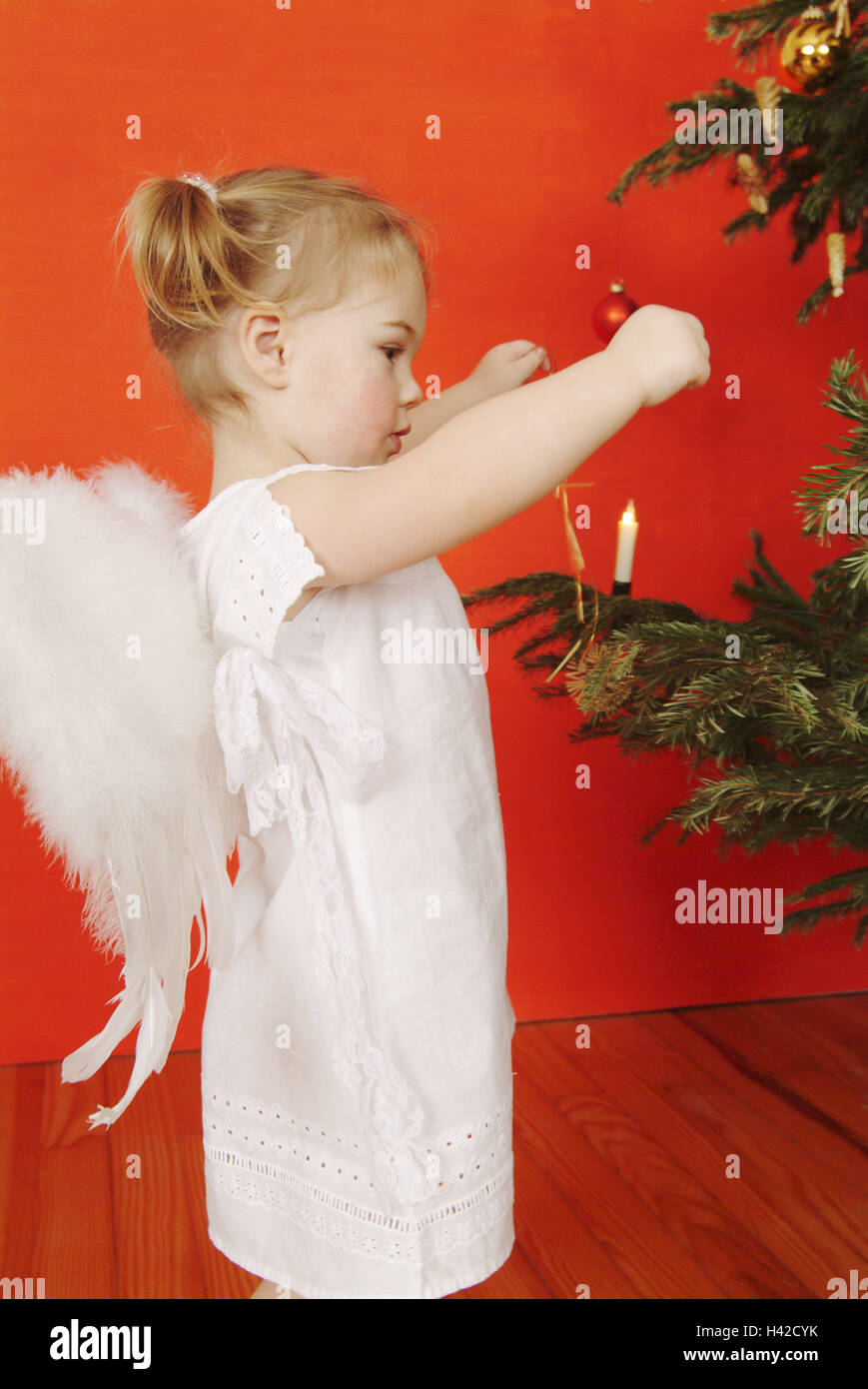 Little Christmas tree angel decoration with wings