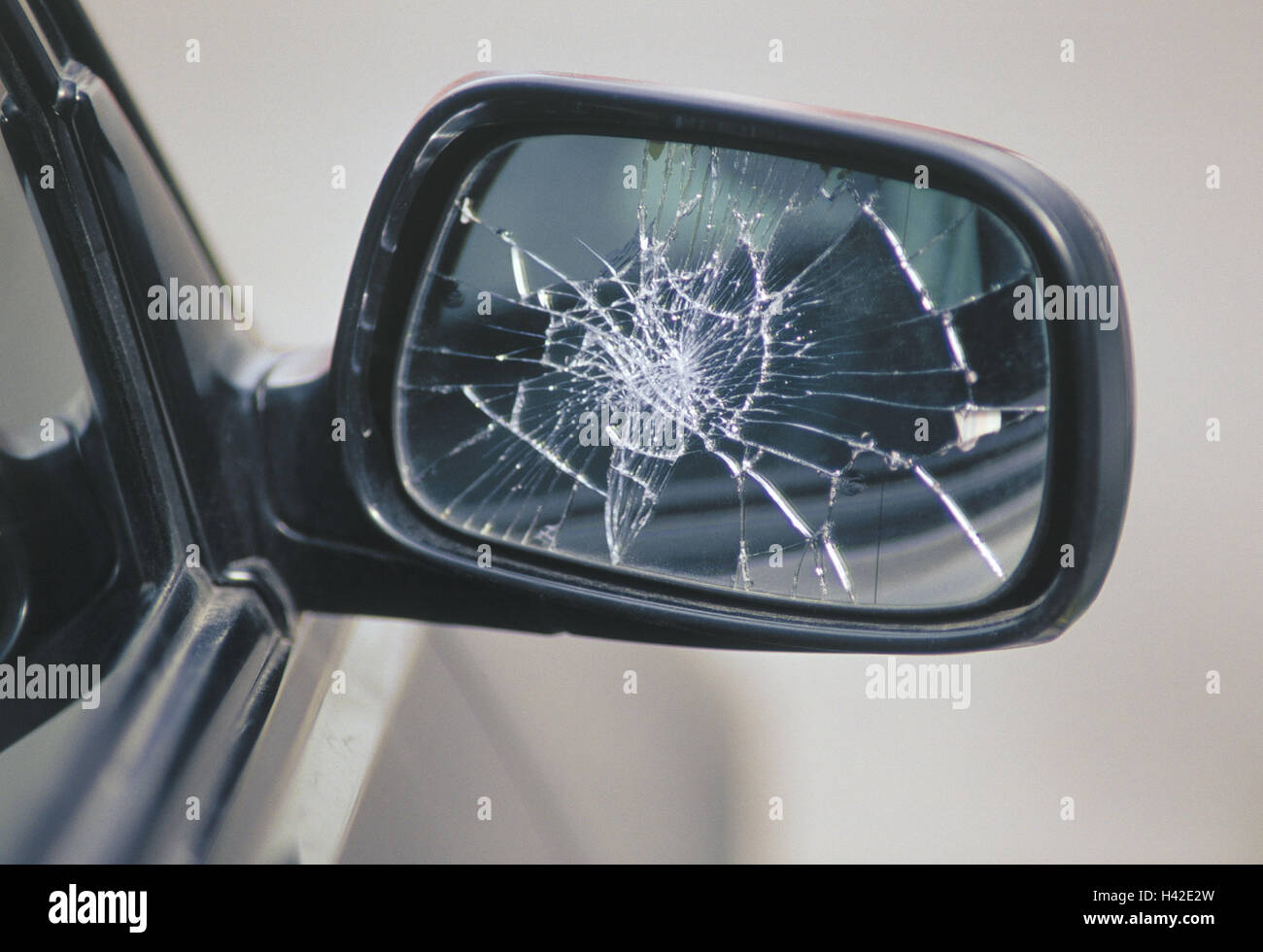 Car, detail, exterior mirror, broken, traffic, accident, ambulance