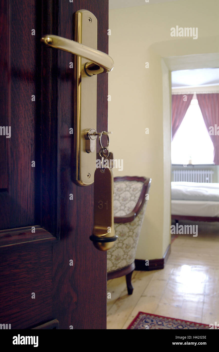Hotel Room Door Openly View Living Space Bedroom
