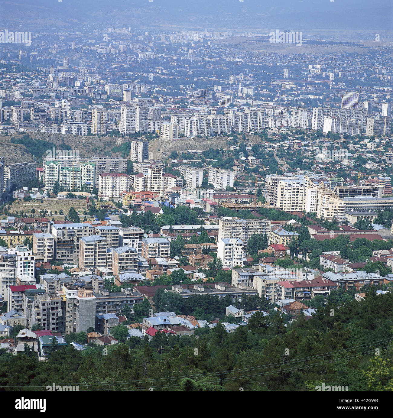 Republic Georgia, Tiflis, town overview, Südwestasien, Transcaucasia, Sakartwelo, Grusinien, Sakartwelos Respublika, Tbilissi, capital, town, city, overview, summer Stock Photo