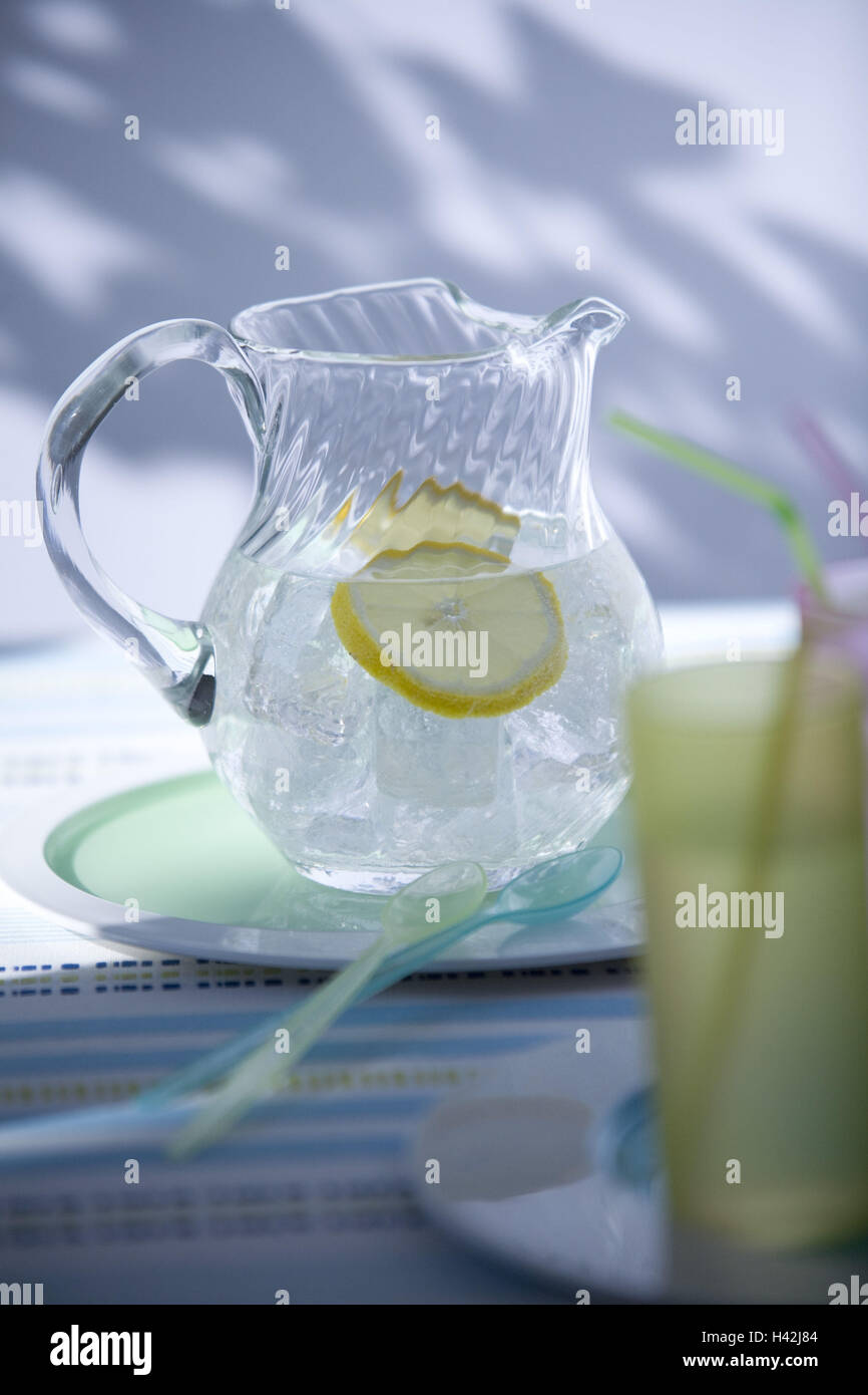 Glass jug, soft drink Stock Photo Alamy