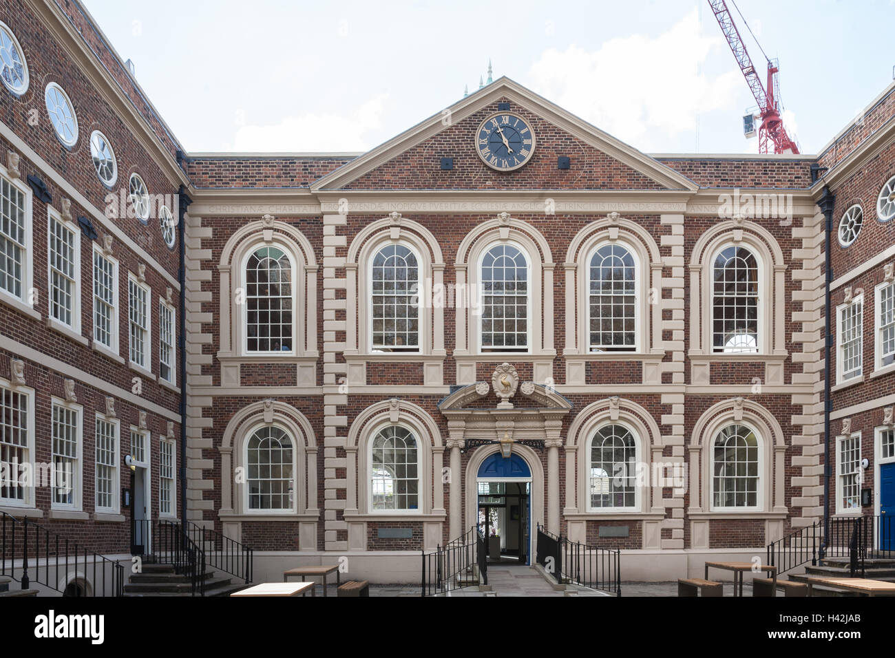 Courtyard of The Bluecoat Arts Centre,Hanover Street,Liverpool,Merseyside,England. Stock Photo