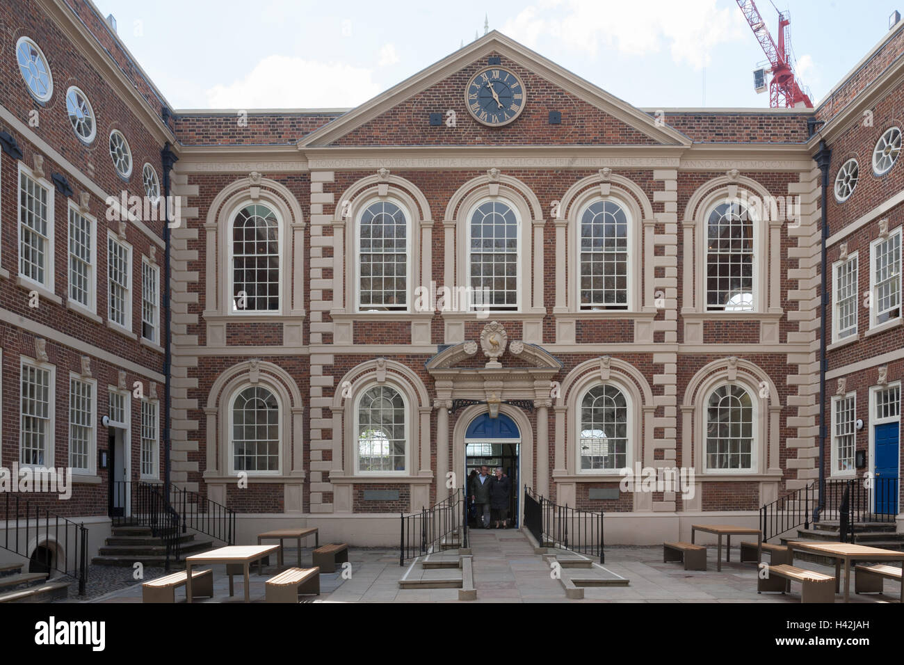 Courtyard of The Bluecoat Arts Centre,Hanover Street,Liverpool,Merseyside,England. Stock Photo