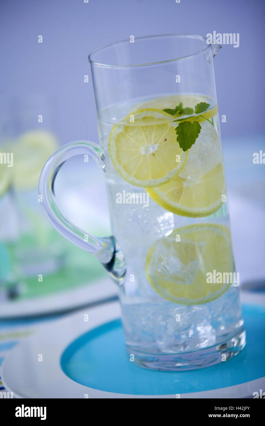 Glass jug, soft drink Stock Photo Alamy