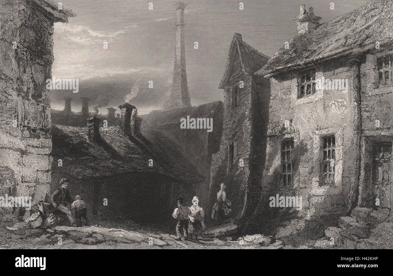 The house in which Robert Burns died, Dumfries. Scotland. BARTLETT c1840 print Stock Photo