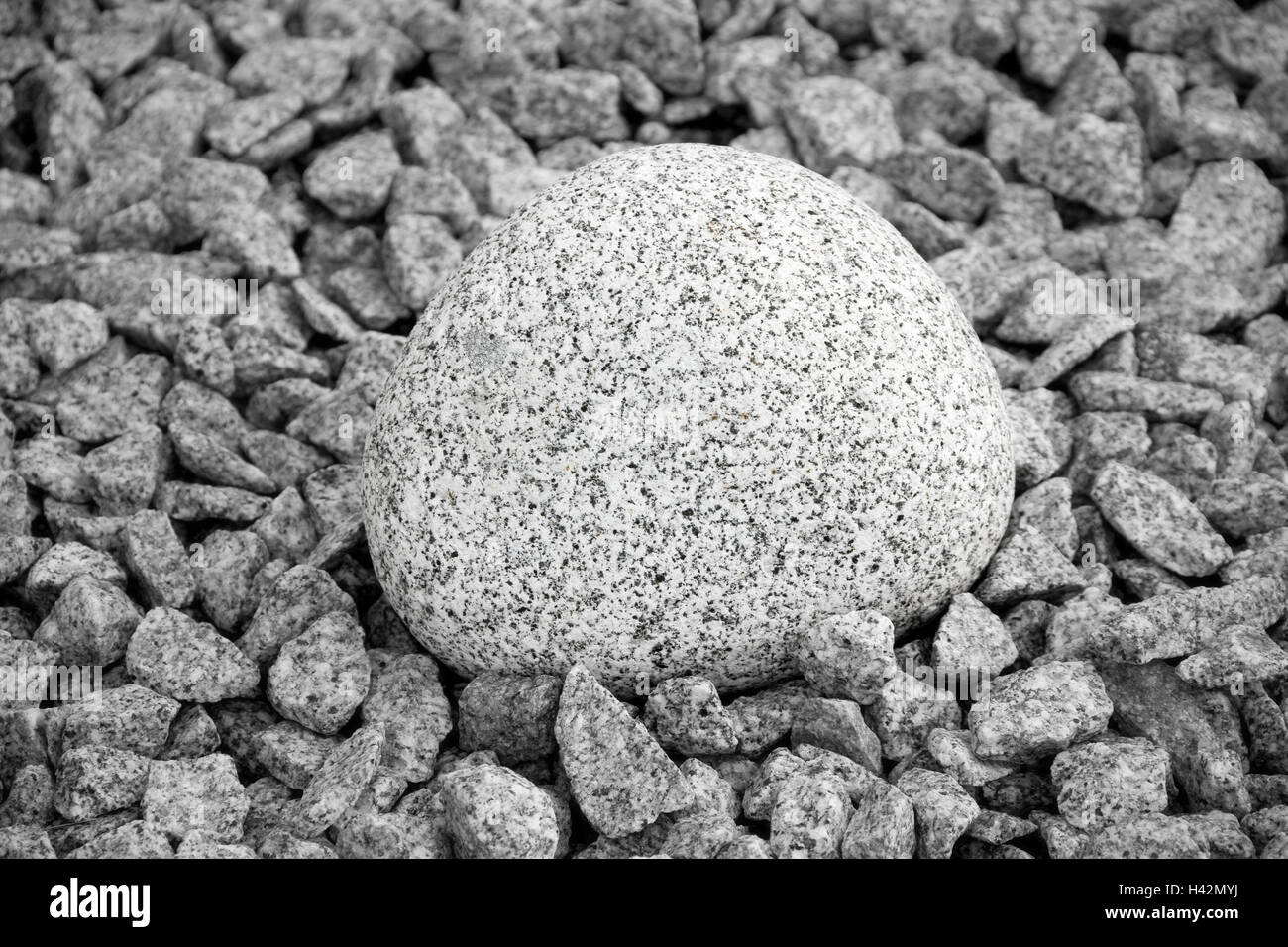 Stones, grey, forms, size, differently, rock, grit, pebble, pebble, largely, small, around, pointed, angularly, square, rounded, nature, nature forms, conspicuously, prominent, contrasts, monochrome, middle, centrally, Stock Photo