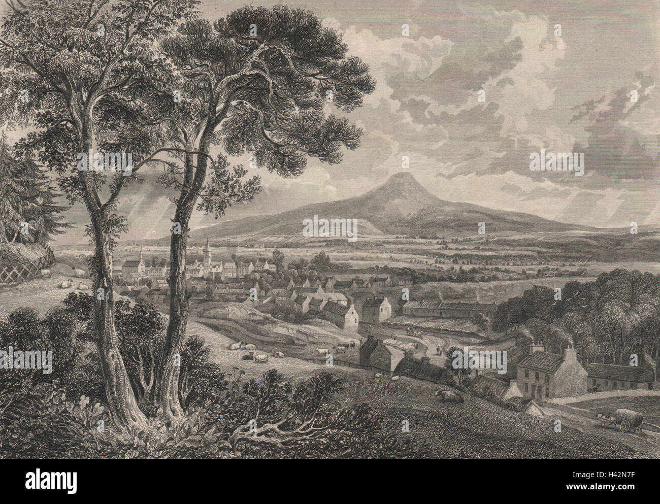 Auchtermuchty, Fife. Scotland. STEWART 1868 old antique vintage print