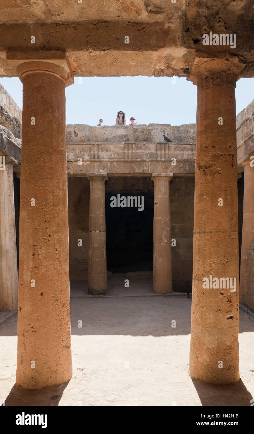 Cyprus, East Coast, Kato Paphos, Tombs, detail, Stock Photo