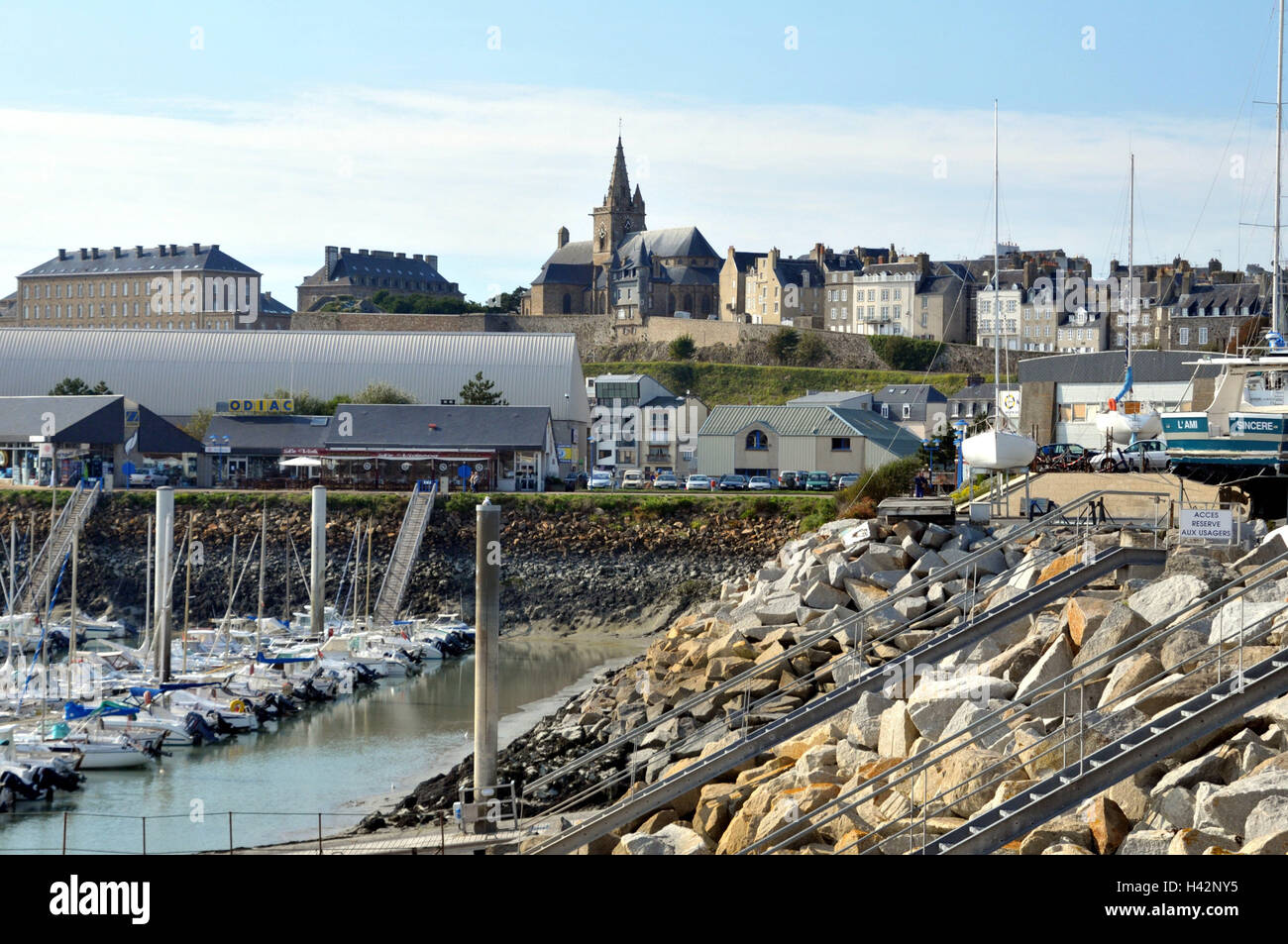 France, Normandy, some, Granville, town view, harbour Stock Photo Alamy