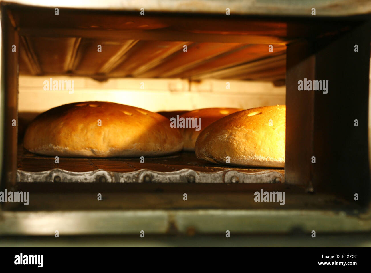Bread production, bread oven, detail, Stock Photo