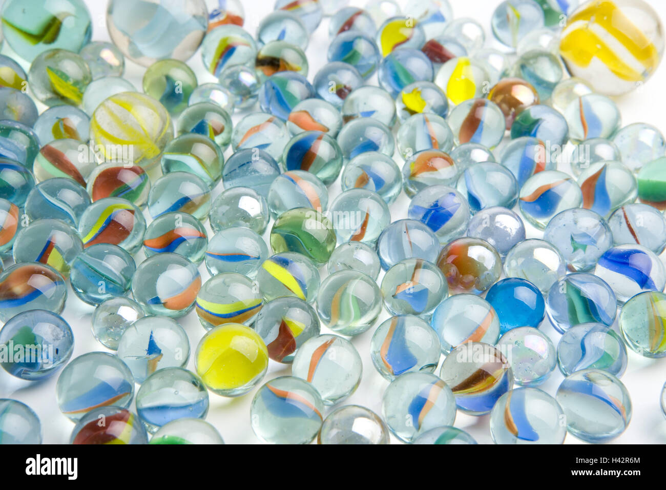 Glass marbles, cut outs, Stock Photo