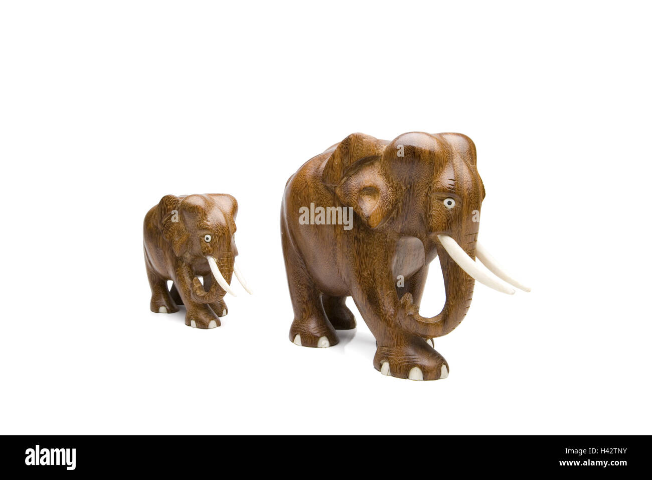 wooden elephants, cut outs Stock Photo - Alamy
