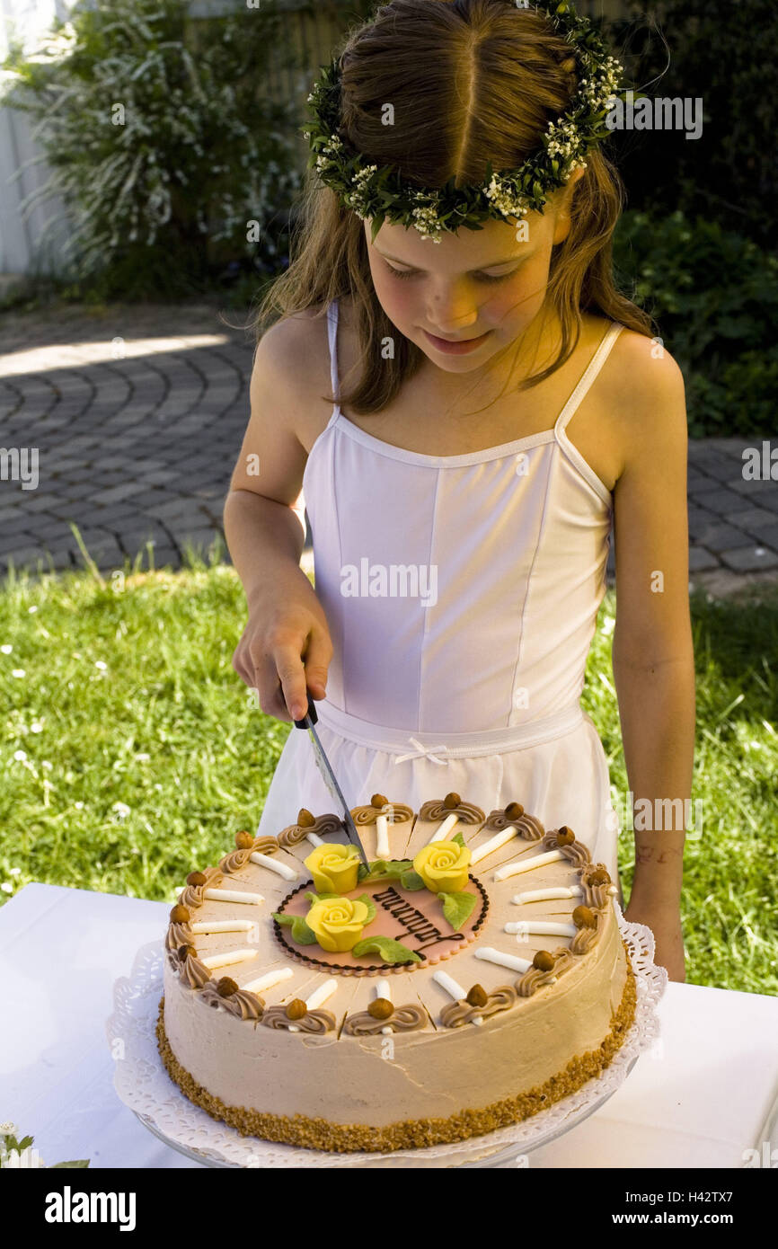 Girls Head Flower Rim Birthday Cake Curl Birthday Birthday