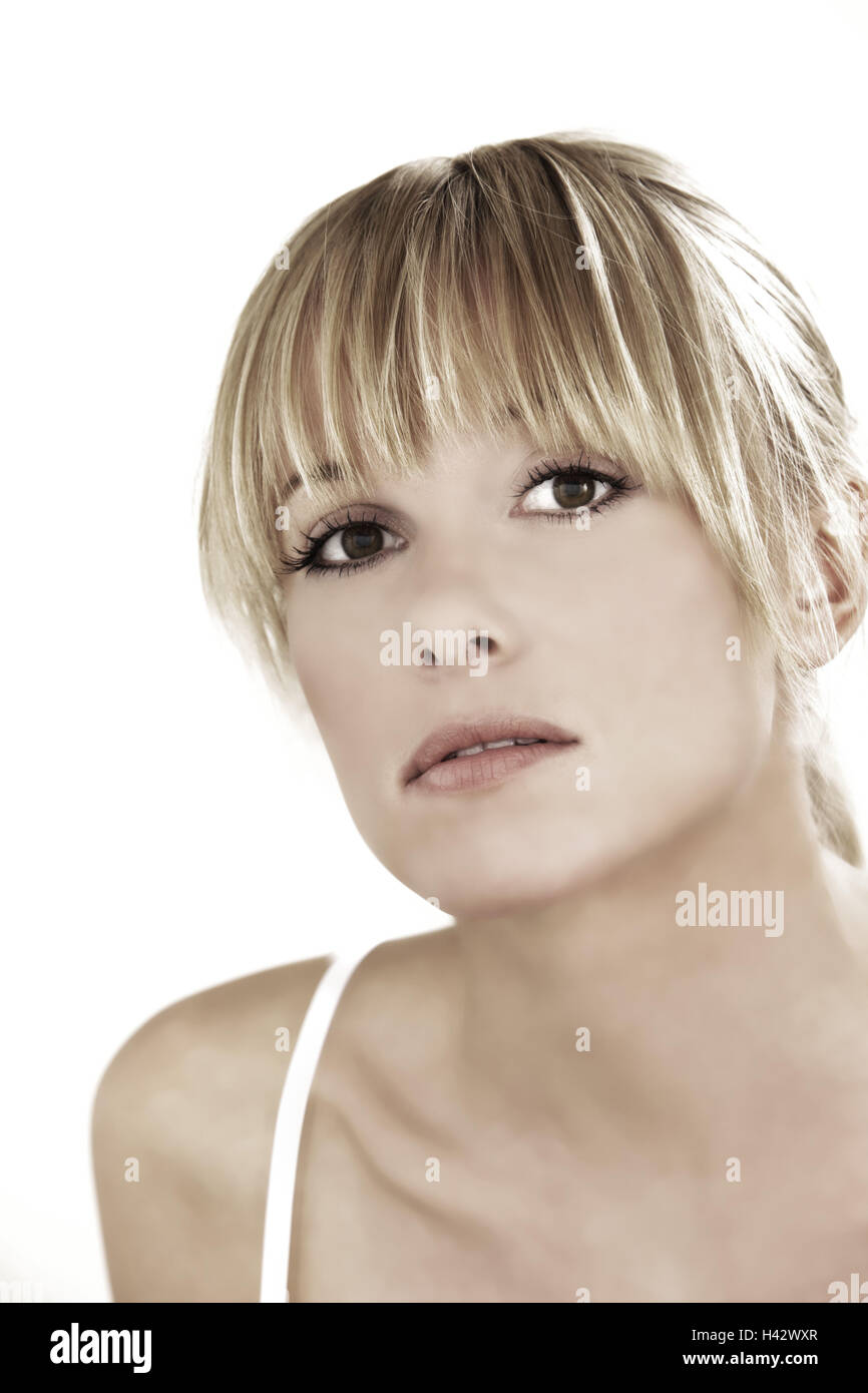 Model released blonde woman hi-res stock photography and images - Alamy