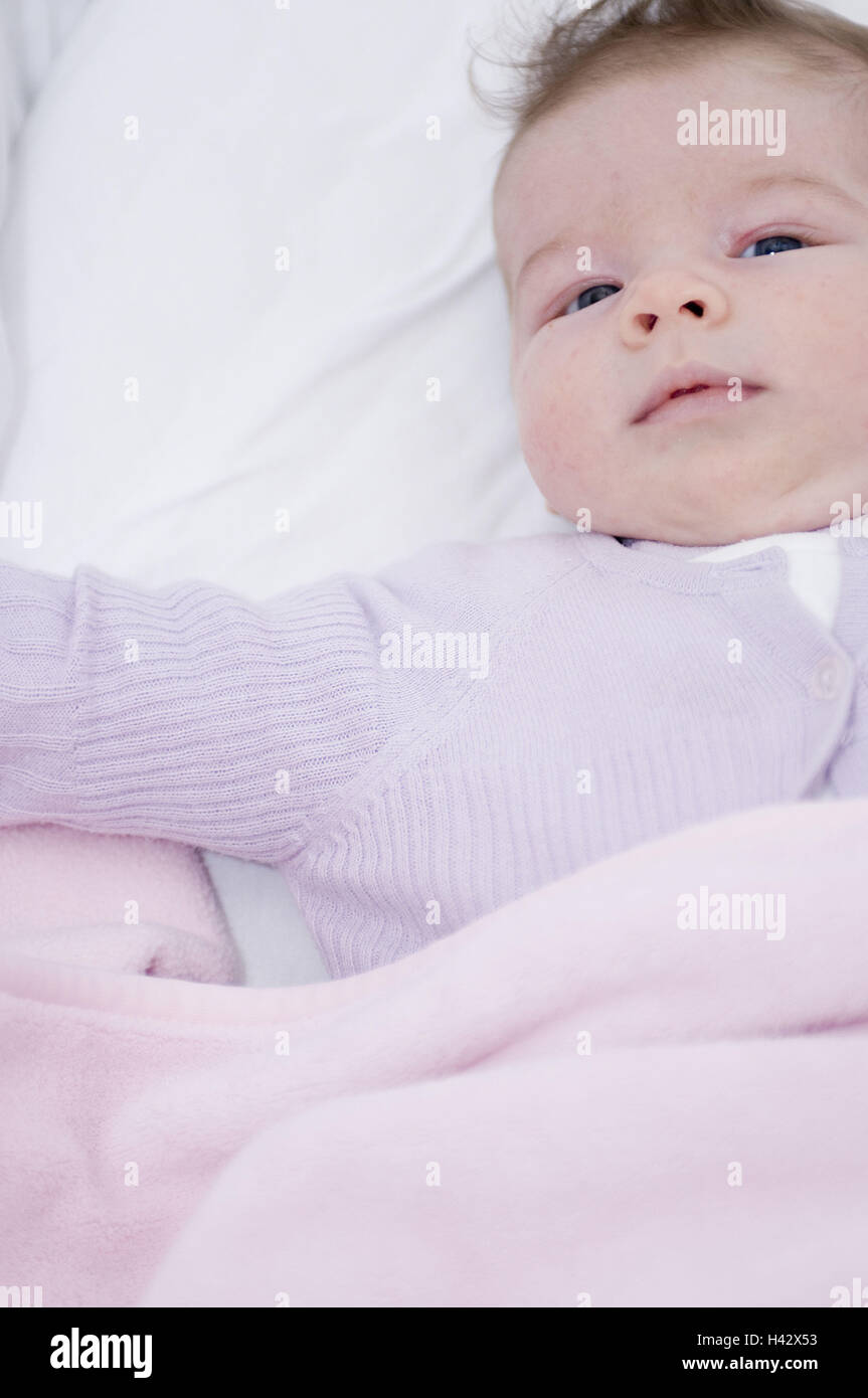 Baby, lying, portrait, Stock Photo
