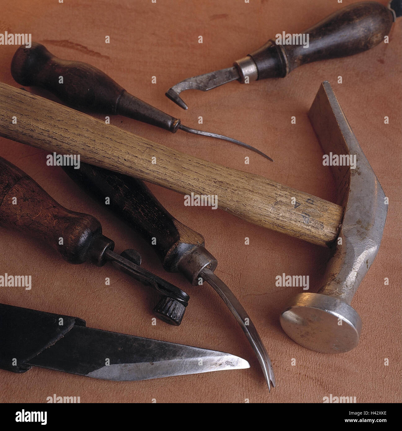 Shoemaker's tools studio, product photography, craft, accessories