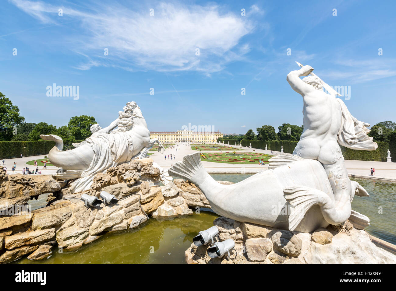 Schonbrunn Palace Garden in Vienna Austria Stock Photo