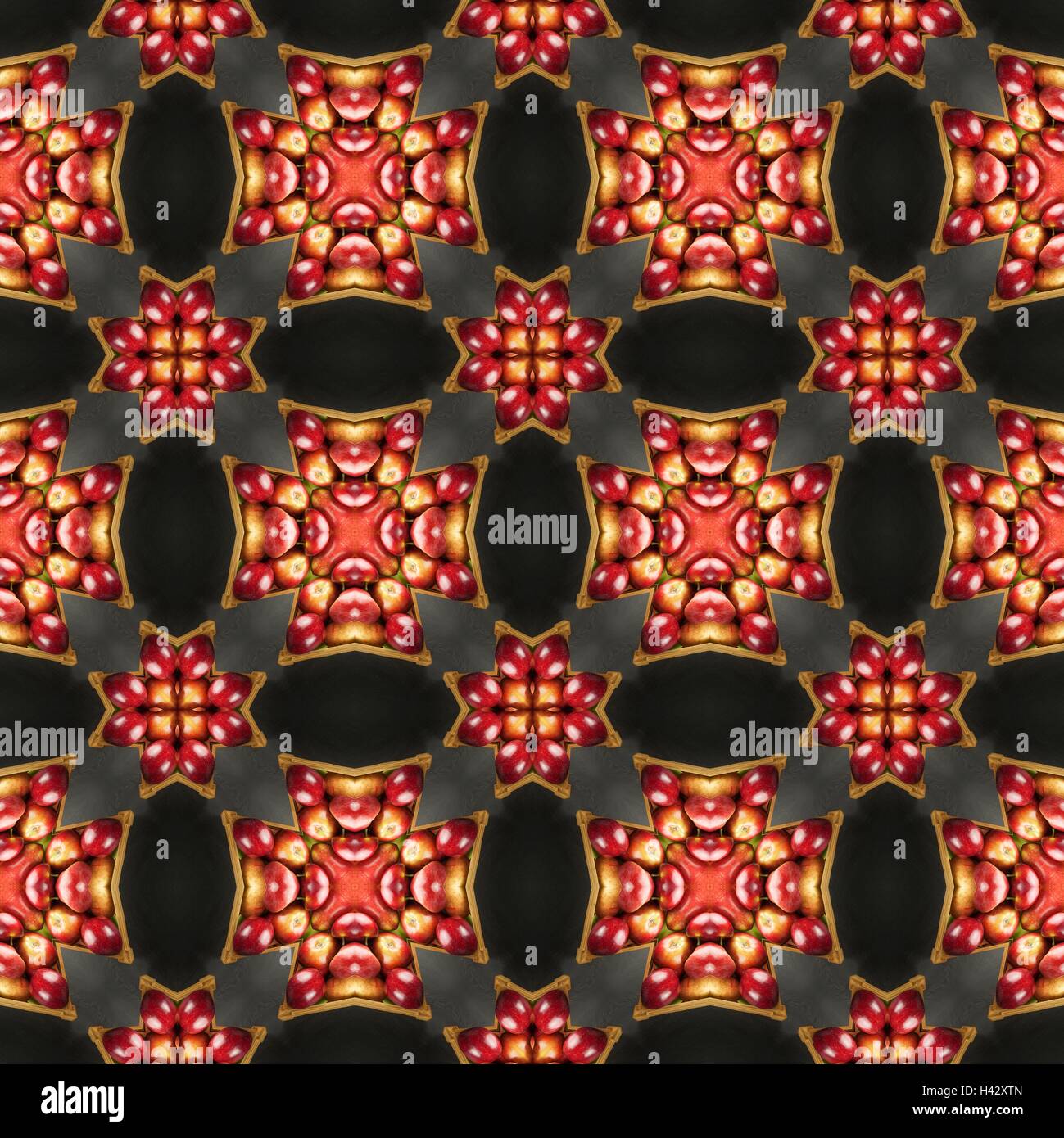 Seamless texture on the dining table cloth texture. Apple texture
