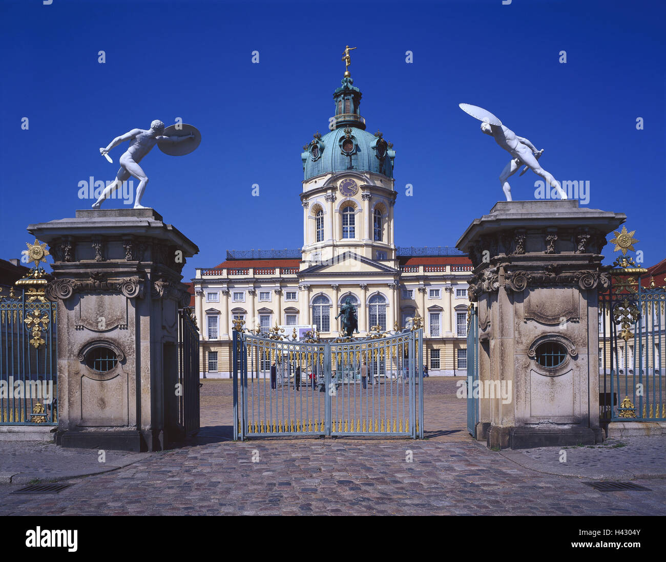Germany, Berlin, lock, Charlottenburg, garden goal, Europe, capital ...