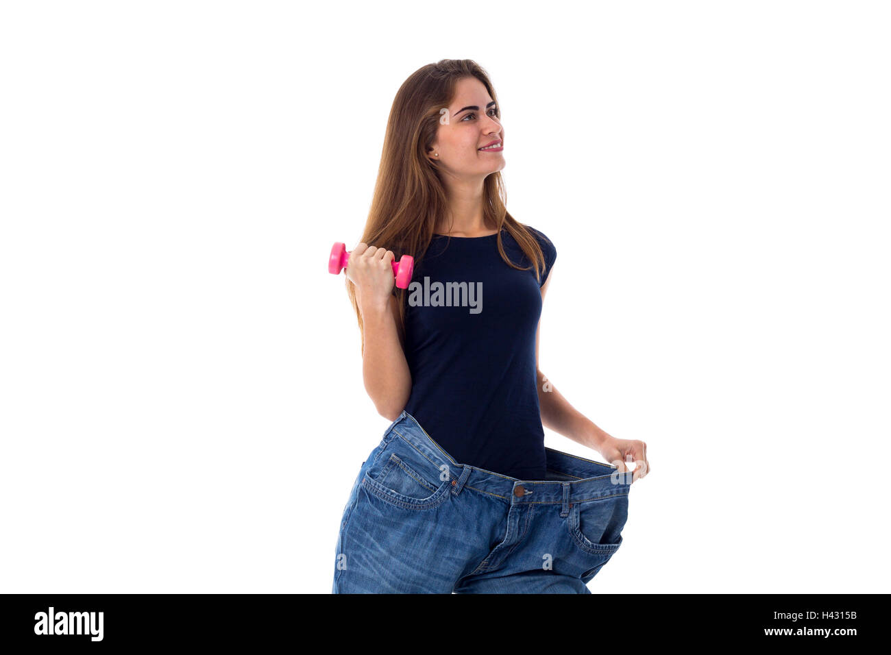 Jeans dumbbell healthy hi-res stock photography and images - Alamy
