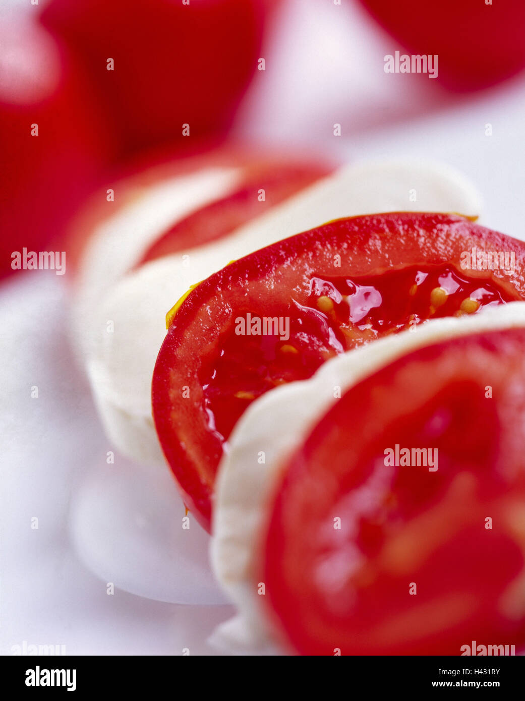 Tomatoes, mozzarella, cut open, horsd'oeuvre, food, tomato slices