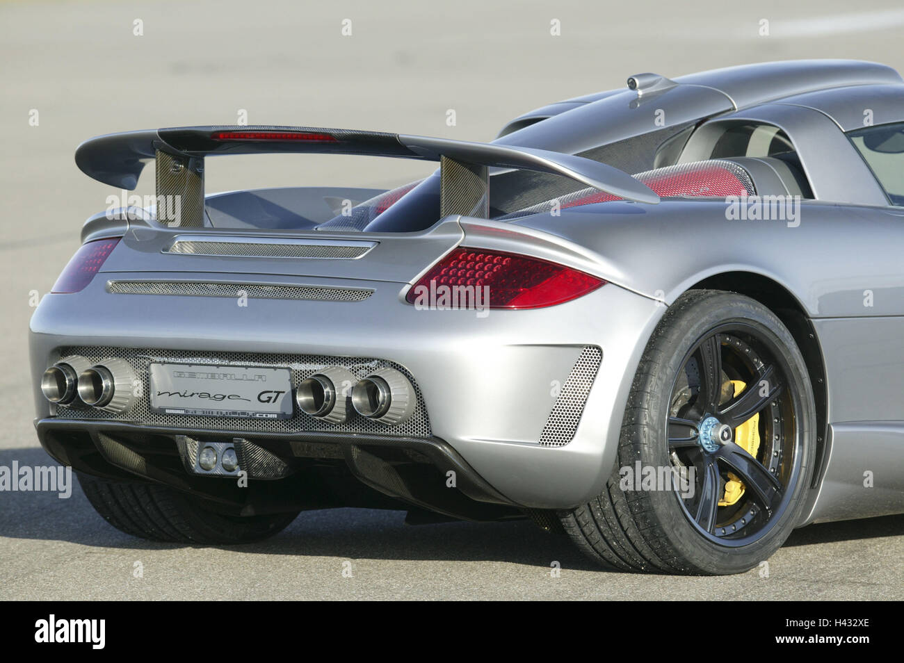 Gemballa Porsche, 'Mirage GT', silver, rear aslant rear view Stock Photo