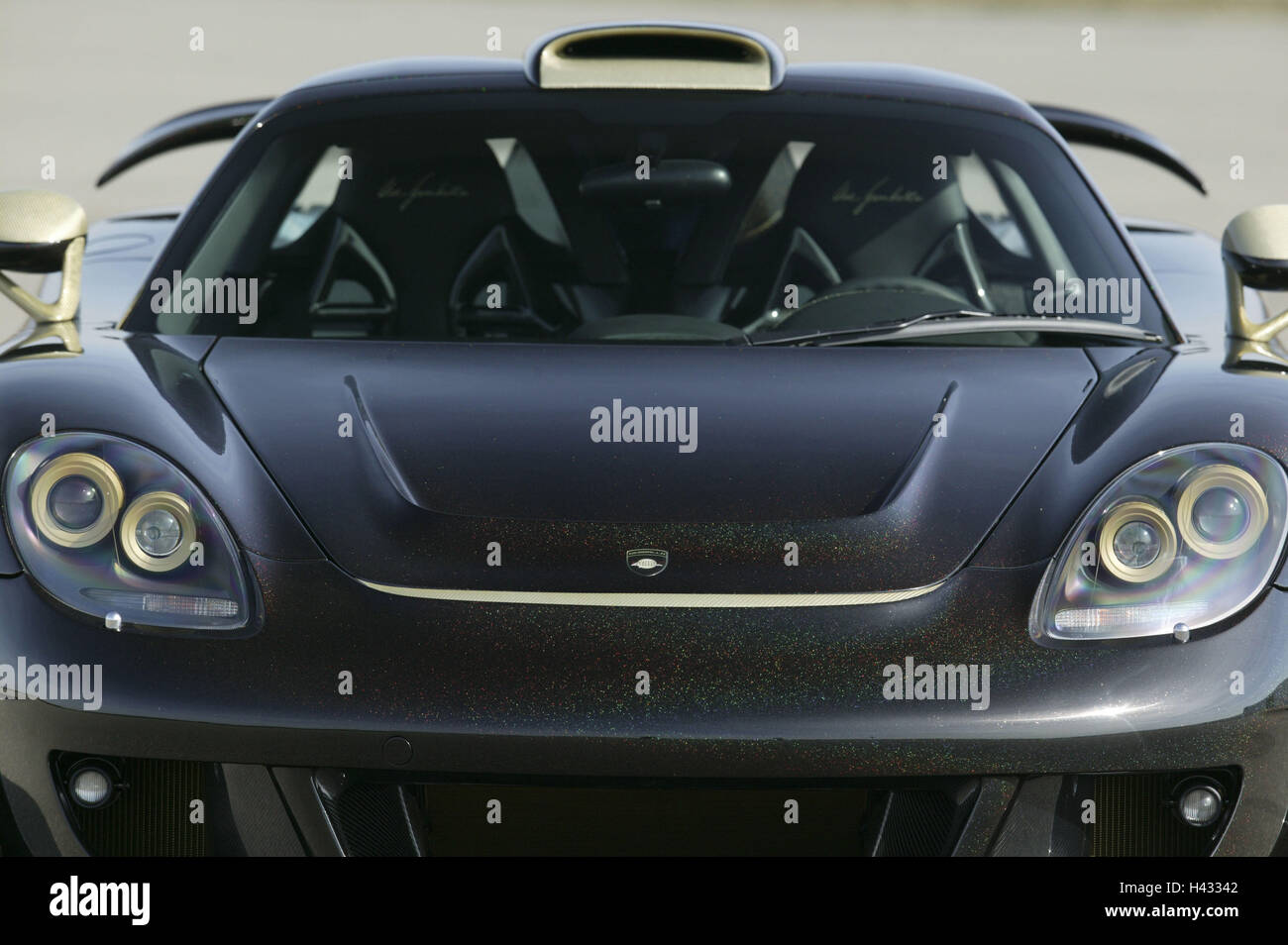 Gemballa Porsche 'Mirage GT', black, front view, full frame Stock Photo