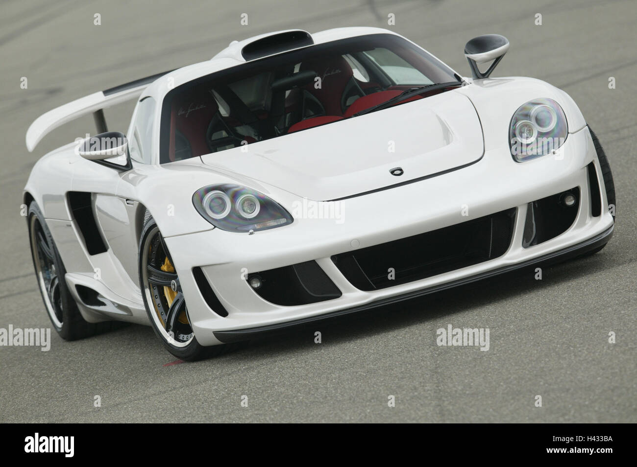 Gemballa Porsche 'Mirage GT', white, aslant from the front Stock Photo