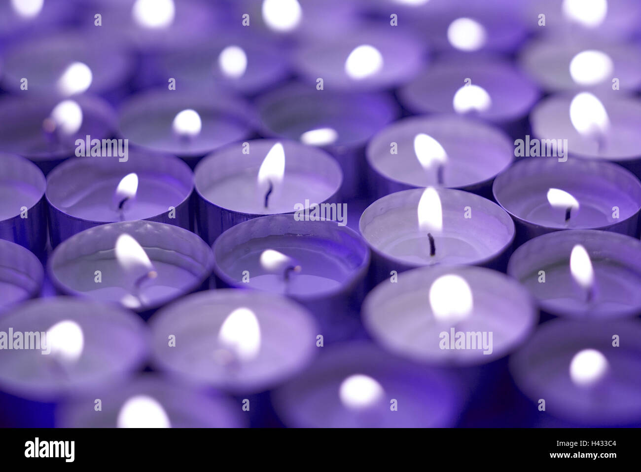 Tea lights, burning, many, detail Stock Photo Alamy