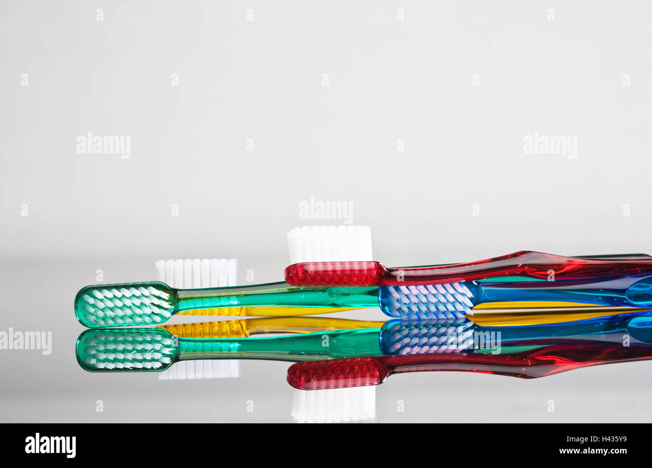 Toothbrushes, many, brightly, detail, Stock Photo