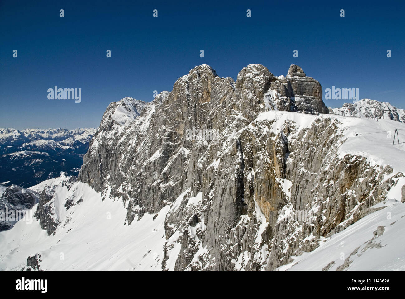 Austria, Styria, Ramsau in the roof stone, mountain, scenery, winter, winter scenery, UNESCO-world nature heir, UNESCO-world cultural heritage, nature, mountains, summit, Stock Photo