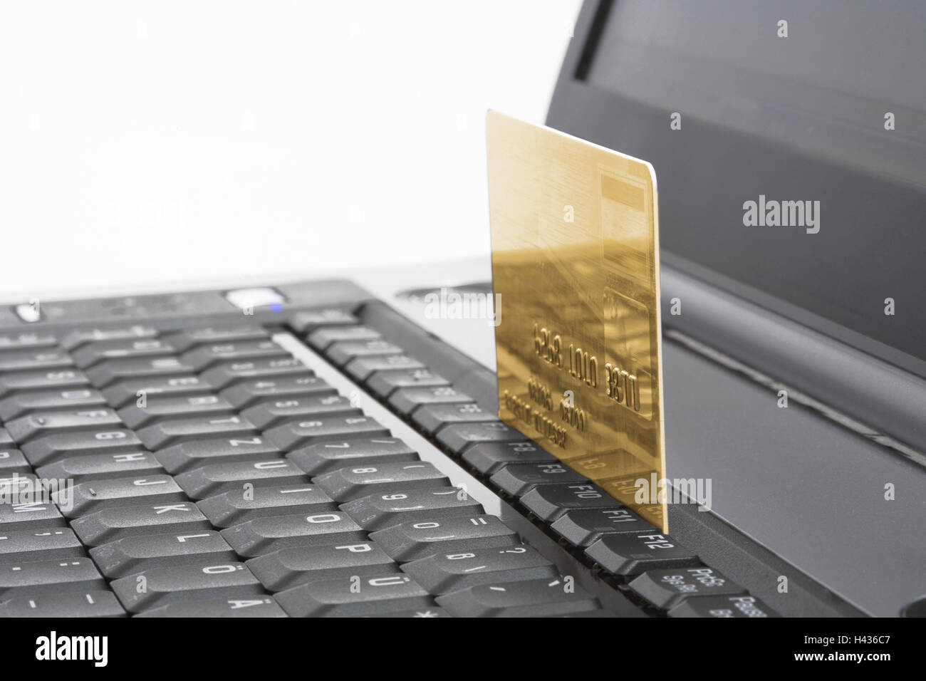 Laptop, credit card Stock Photo - Alamy