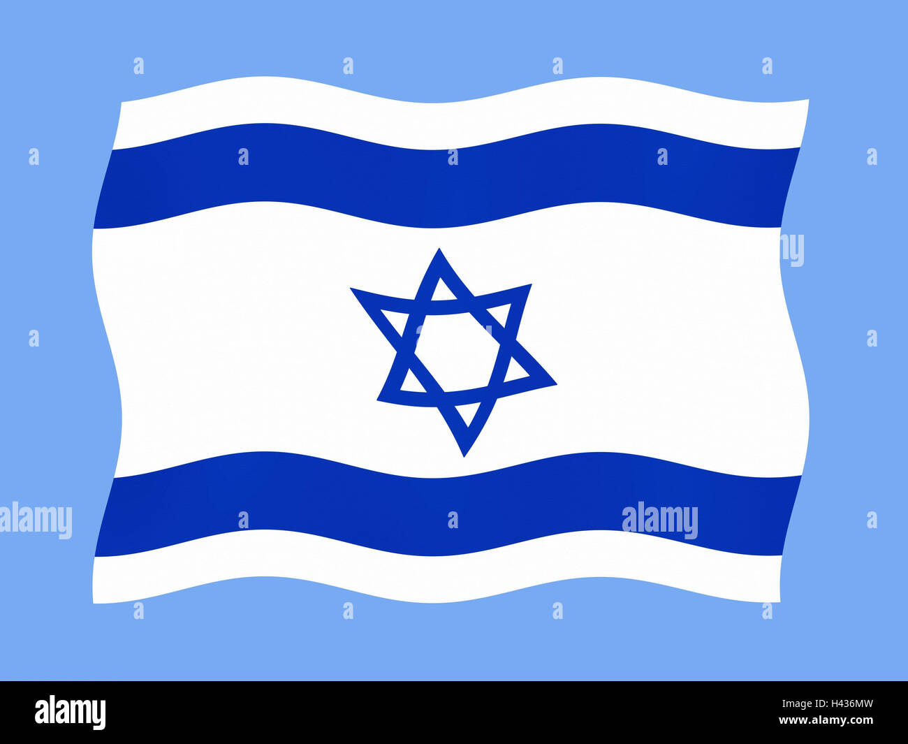 Computer graphics, national flag, Israel, flag, flag, state flag, state figure, blow, Israeli, product photography, Stock Photo