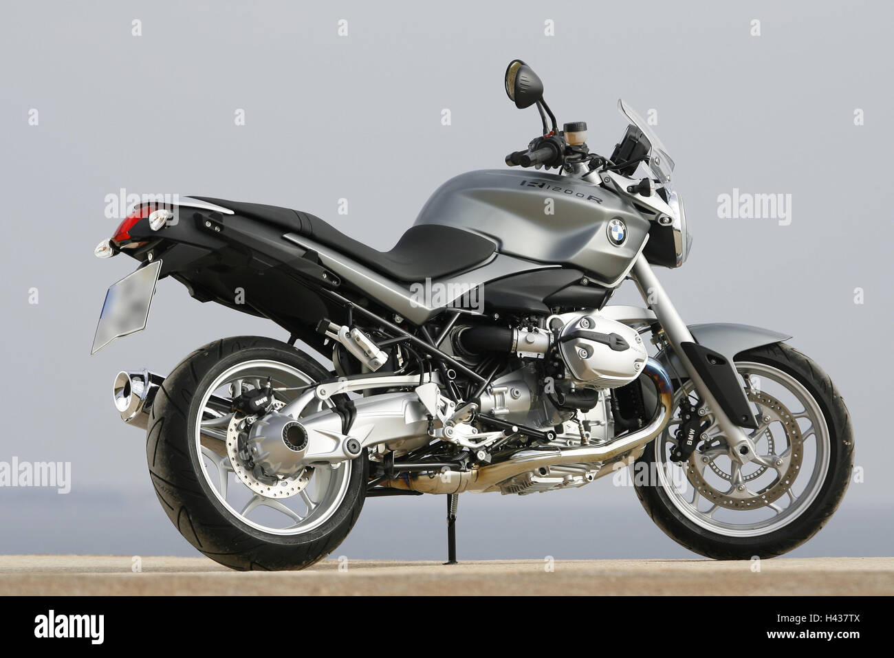 Two-cylinders VT, BMW R 1200 R, standard, preview, BMW R-1200-R, motorcycle, standard, stand, outside, nobody, Stock Photo