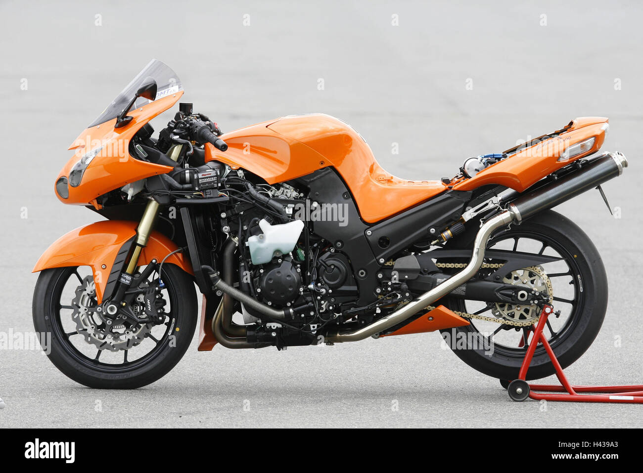 Motorcycle, ZZR-X 1400, orange, preview, Stock Photo